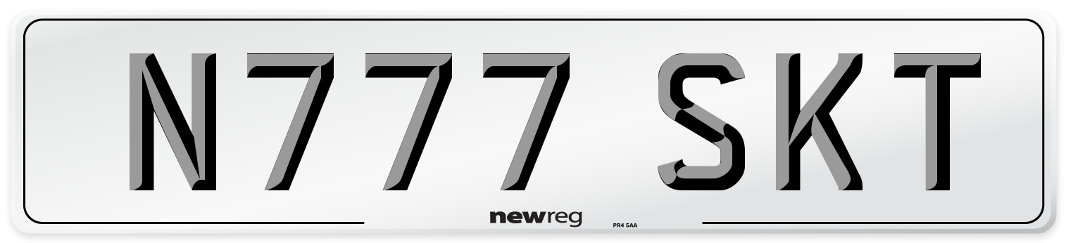 N777 SKT Number Plate from New Reg